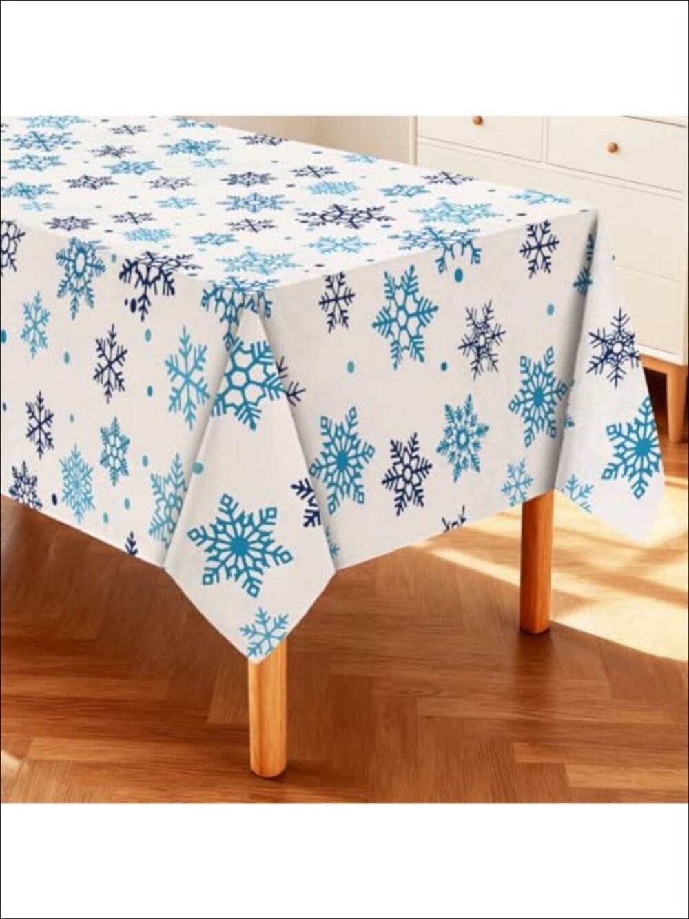 Waterproof Wipeable Tablecloth 126 x 60 Inch Reusable Fits 8-10 Guests